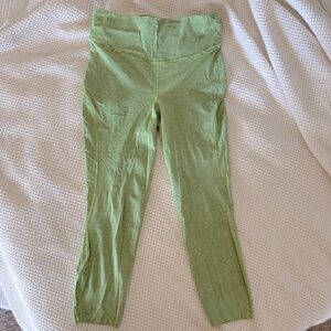 Lululemon Base pace high rise crop 23” - size 10 - city grit green multi